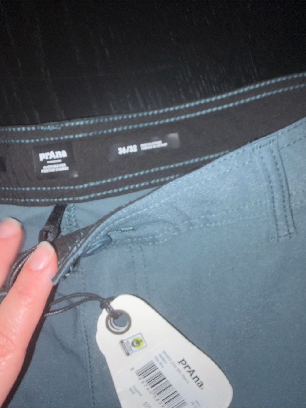 prAna | Men's 36"x32" Grey Blue taper leg Zion SLim Pant - Picture 3 of 8